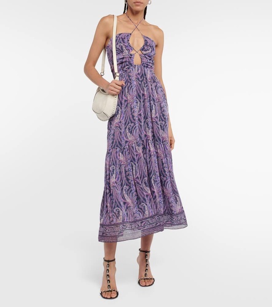 Birona cotton and silk midi dress