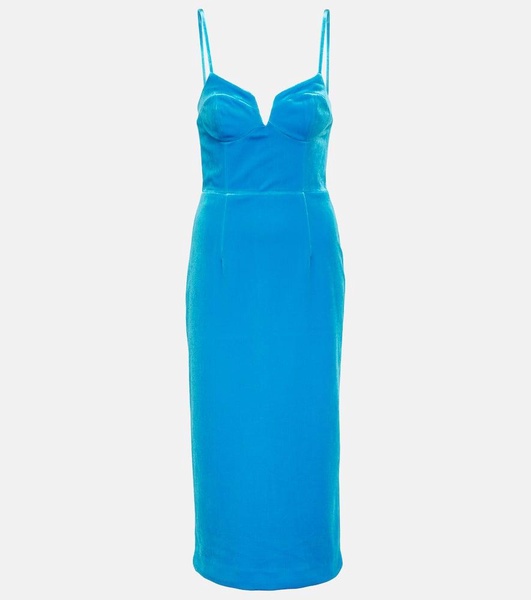 Bernadette velvet midi dress