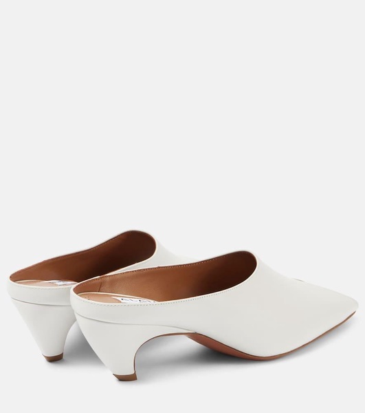 Spike 55 leather peep-toe mules