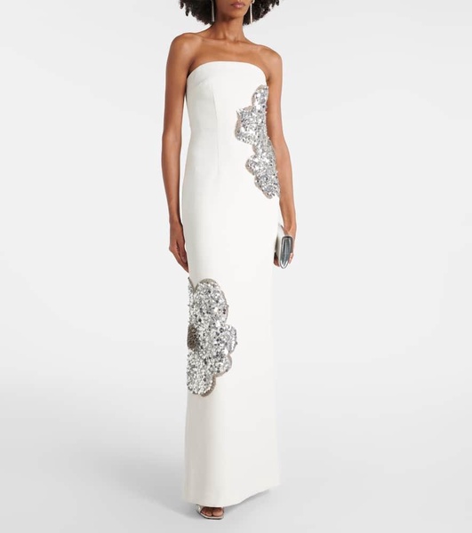 Layana strapless embellished gown