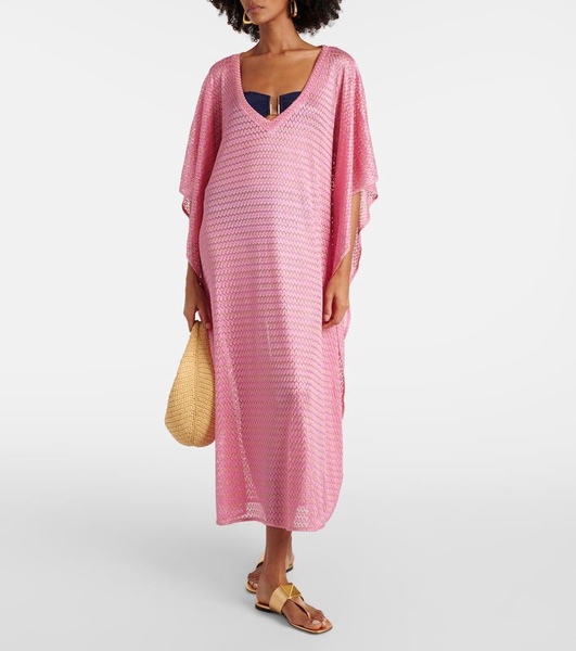 June Crochet Lame Kaftan