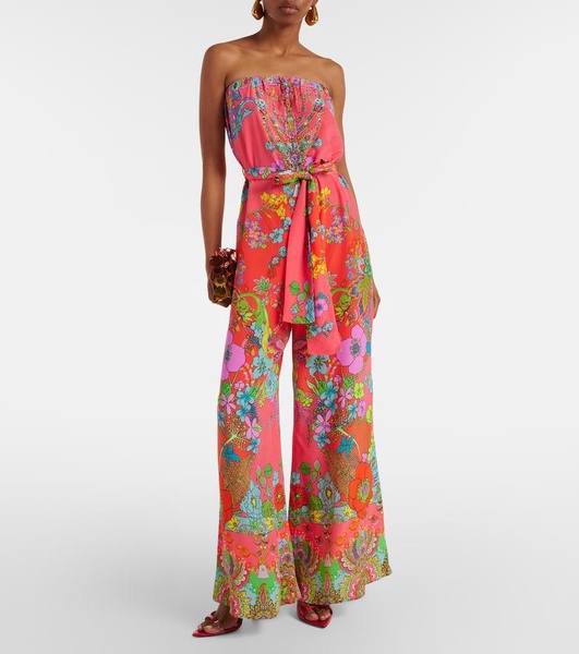 Windmills and Windflowers floral silk jumpsuit