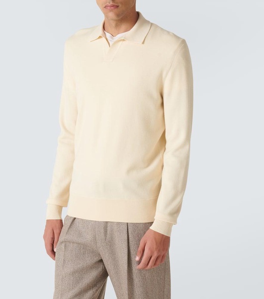 Wool polo sweater