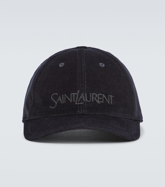 Logo corduroy baseball cap