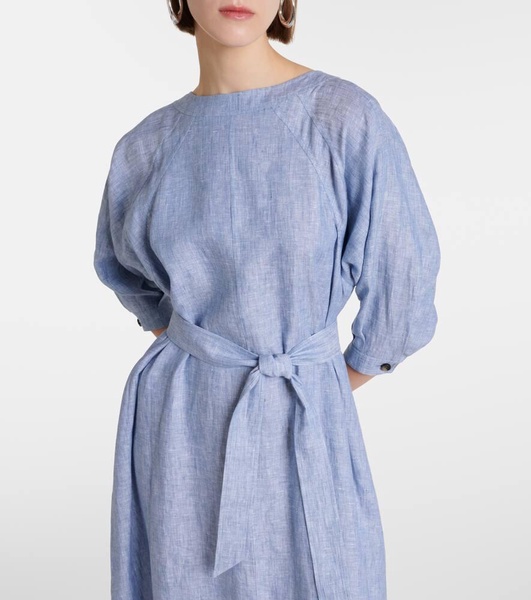 Mina linen midi dress