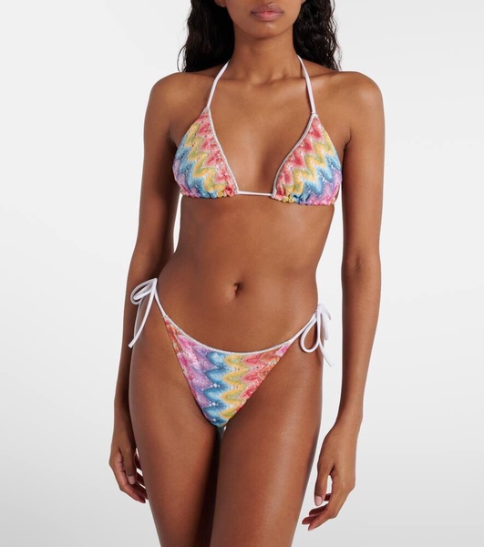 Zig Zag pointelle bikini