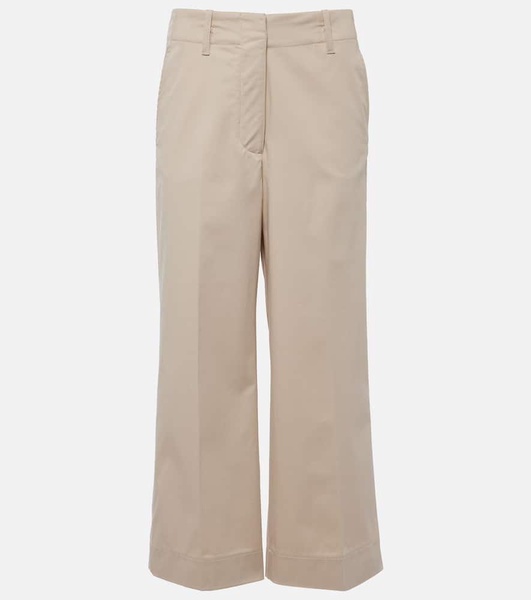 Amara cotton-blend wide-leg pants