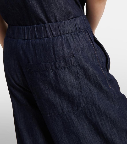 Galilea denim wide-leg pants