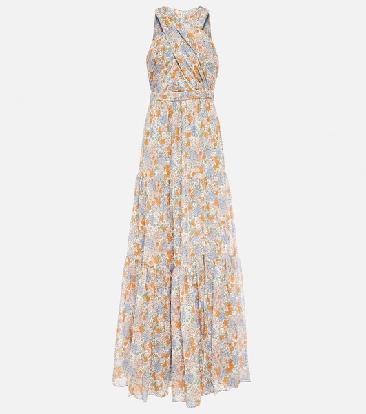 Florencia floral silk maxi dress