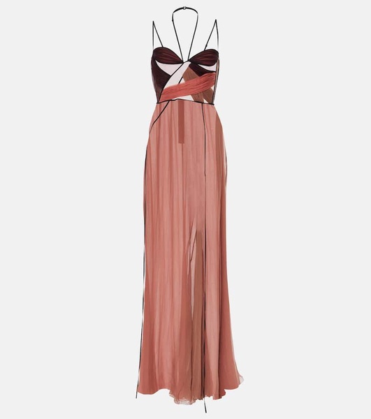 Mae draped satin corset dress