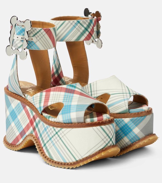 London leather check sandals