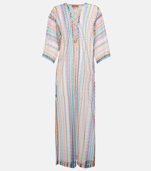 Zig-zag knit kaftan