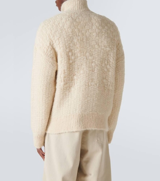 Mohair and alpaca-blend zip-up sweater