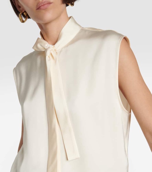 Satin sleeveless blouse