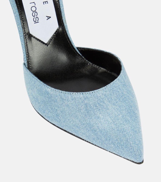 x Sergio Rossi Marquise denim pumps