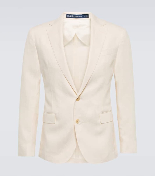 Single-breasted linen blazer