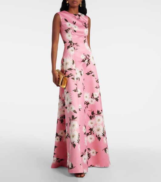 Nodin floral taffeta gown