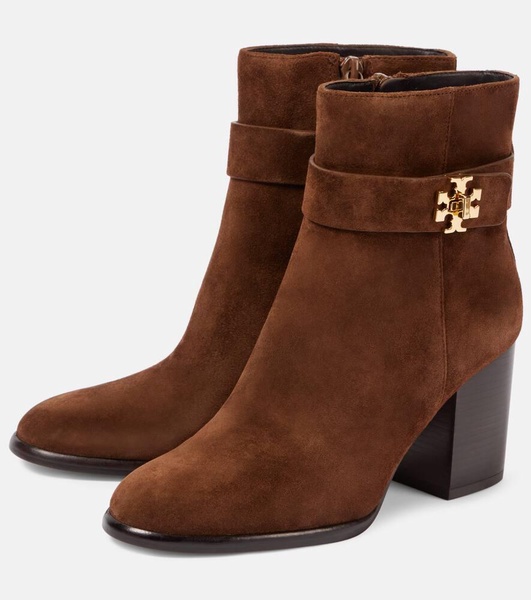 T Lock suede ankle boots