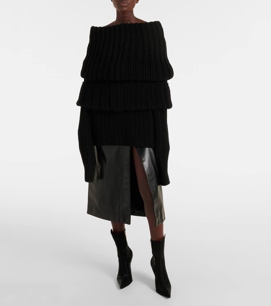 Wool and cashmere turtleneck sweater