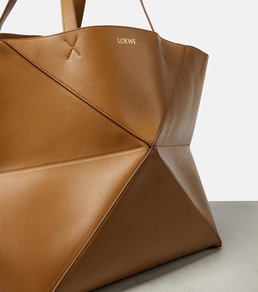 Puzzle Fold XL leather tote bag