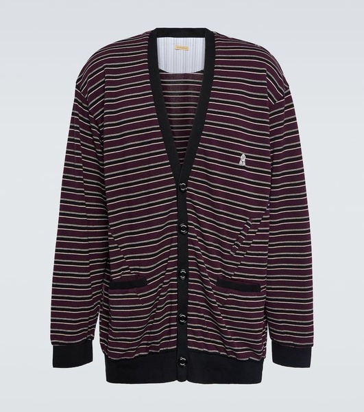 Striped cotton cardigan