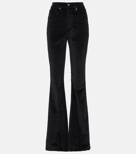 Sheridan high-rise velvet flared pants