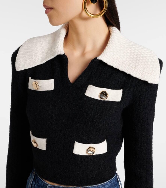 Embellished alpaca-blend sweater