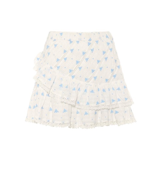 Emma floral cotton miniskirt