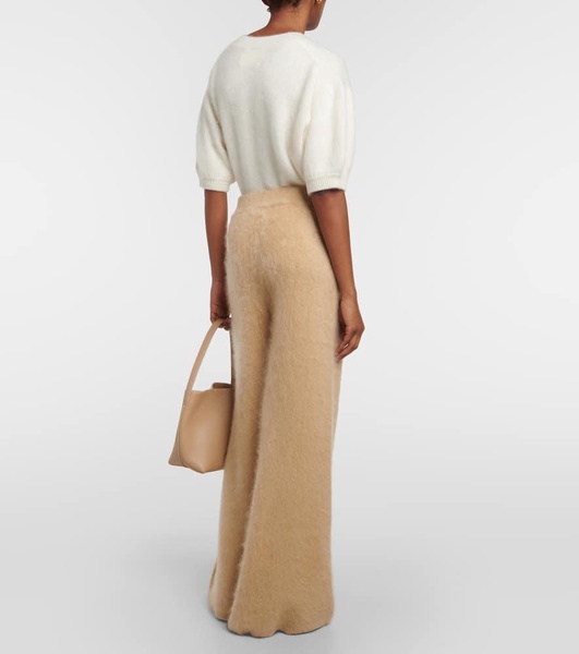 Ellery brushed cashmere flared pants 