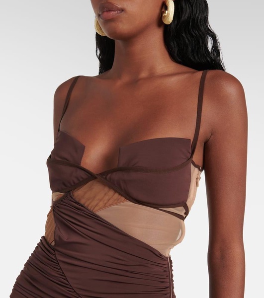 Draped minidress