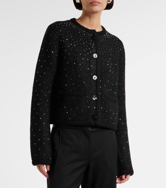 Tina Crystal-Embellished Boucle Jacket