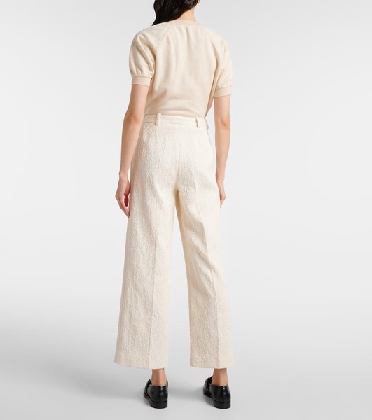 Bart quilted cotton-blend wide-leg pants