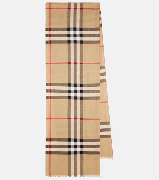 Burberry Check wool and silk scarf