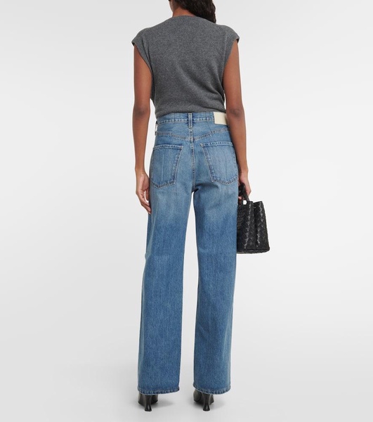 Ayla cuffed wide-leg jeans