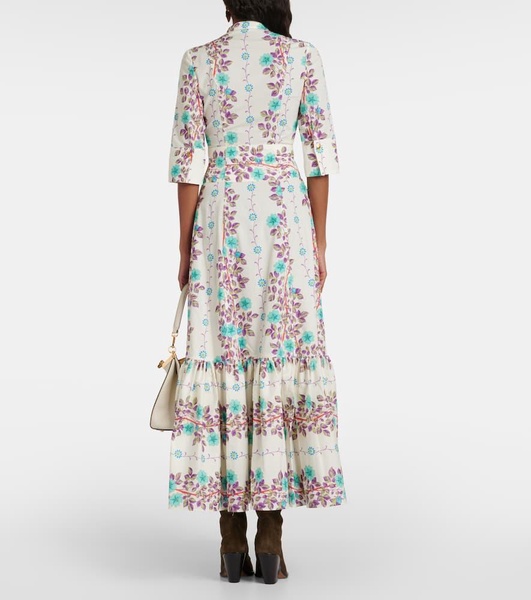 Printed cotton shirt dress 