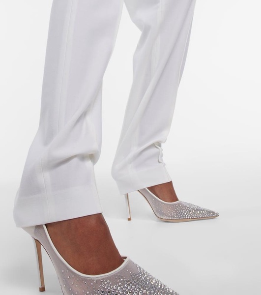 Bridal slim wool-blend pants