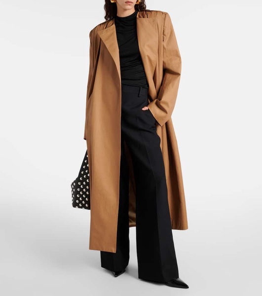 Minnler cotton-blend twill trench coat