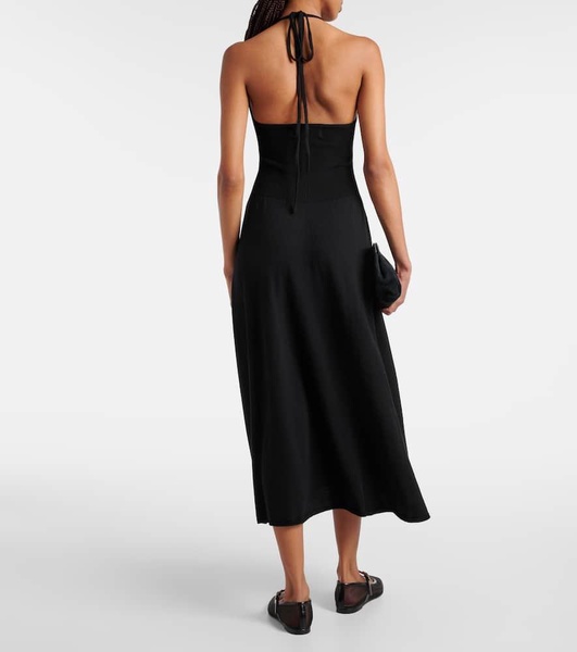 Norma cotton and cashmere-blend midi dress