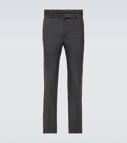 Wool slim pants