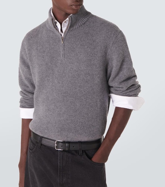 Cashmere half-zip sweater