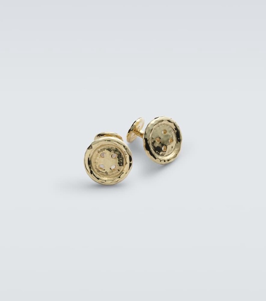 Button 18kt gold cufflinks