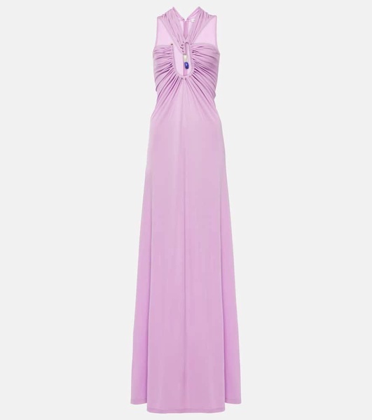 Helix embellished cutout jersey gown