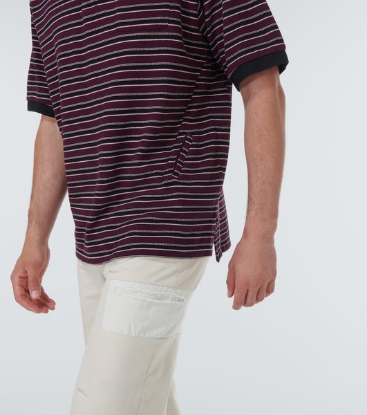 Striped cotton polo shirt