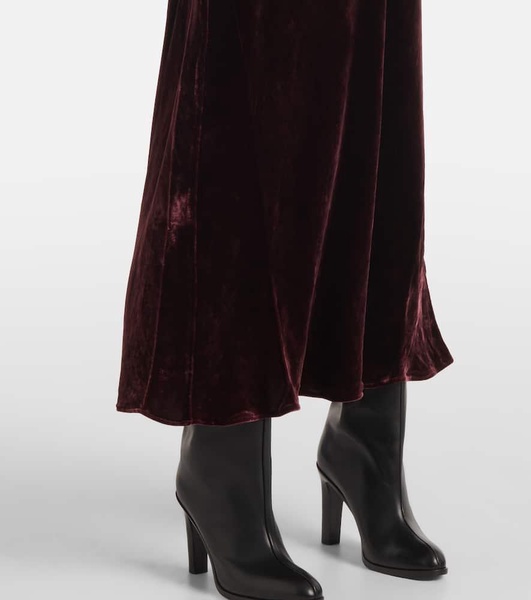 Velvet maxi dress