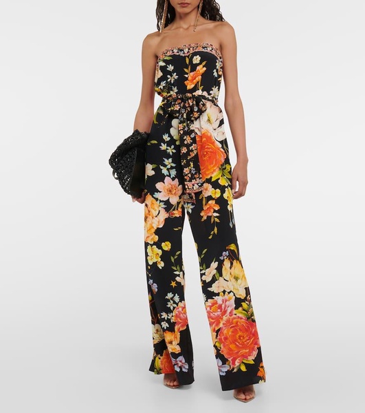 Secret History floral silk jumpsuit