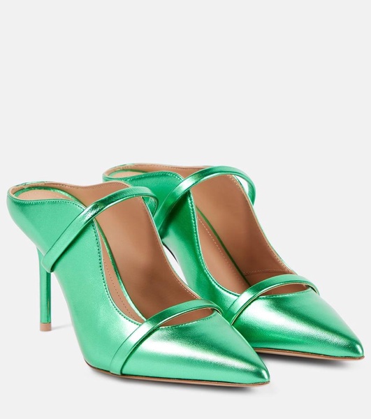 Maureen 85 metallic leather mules