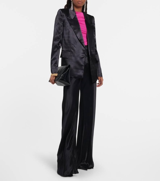 Satin tuxedo blazer