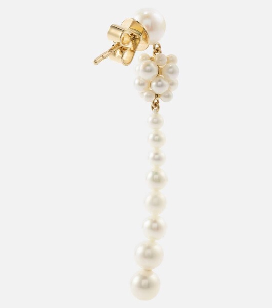 Colonna Perle 14kt gold drop earrings with pearls