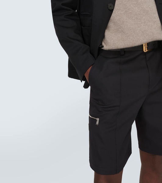 Cotton-blend chino shorts