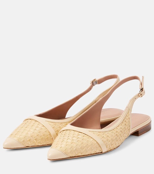 Jama raffia slingback ballet flats